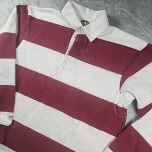 Barbarian Rugby Shirt Mens Small Red White Stripe Long Sleeve Jersey Canada